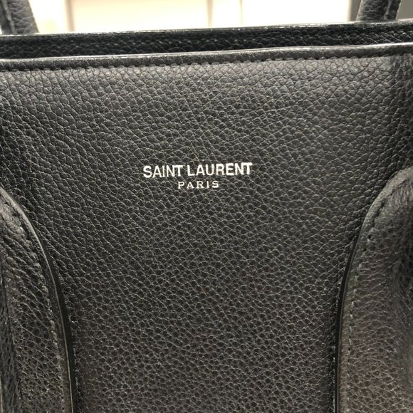 Saint Laurent YSL Black Grained Leather Small Sac de Jour Top Handle w/ Strap - Picture 2 of 12